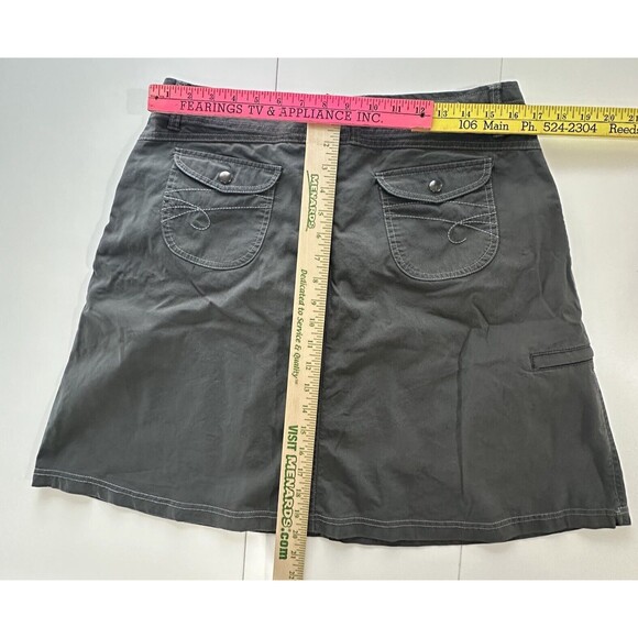 Kuhl Skirt Womens 12 Gray Vala A Line Cargo Cotton Blend Hiking Outdoors Ladies - Picture 8 of 14
